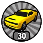 Own 30 Cars Roblox badge thumbnail
