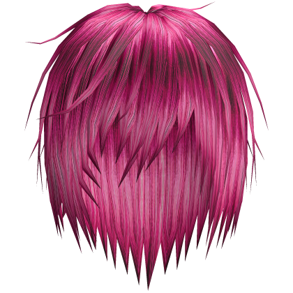 Pink Vkei Messy Emo Punk Hair