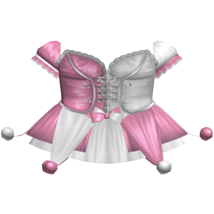 Pink and White Jester Dress Roblox item