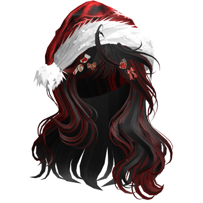 Lush Christmas Waves w/Santa Hat (Black&Red)