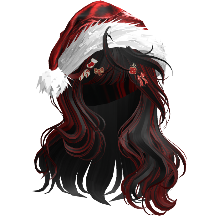 Lush Christmas Waves w/Santa Hat (Black&Red)