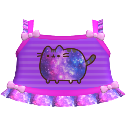 cute purple pusheen galaxy tweencore cutecore top