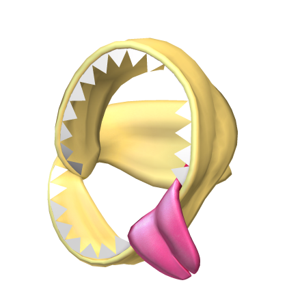 Decora Chomp Hood with split tongue (yellow) Roblox item