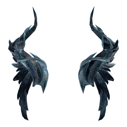 Crow-Feathered Omen Horns (Frozen Ice Blue)