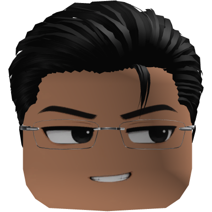 Black Slickback Cuteboy w/ Glasses 