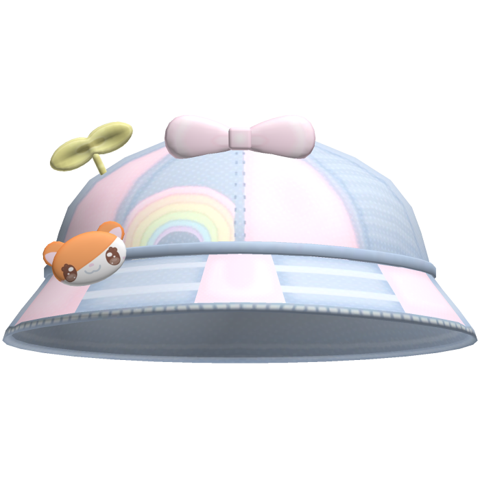 🌈 Hamtaro denim rainbow bucket hat 🐹🍀
