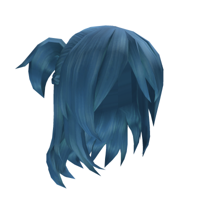 ♡ Messy Cute Pigtails Braid Hair - Cyan Blue