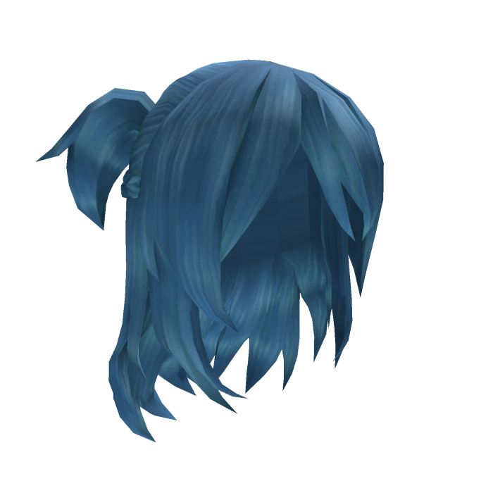 ♡ Messy Cute Pigtails Braid Hair - Cyan Blue
