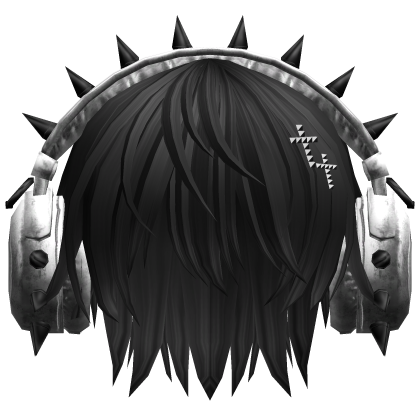 Boy Hair W/ Punk Headphones Black