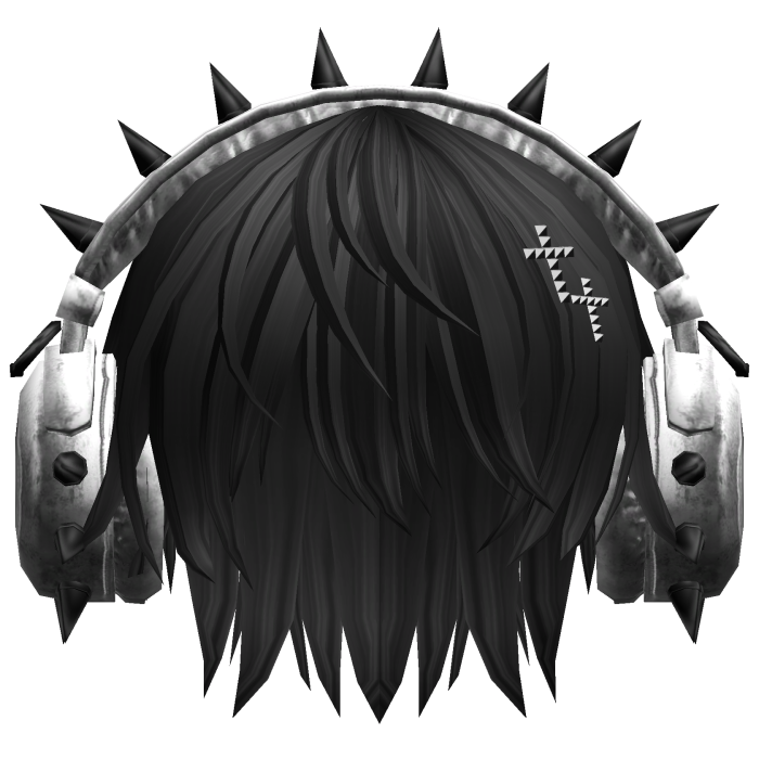 Boy Hair W/ Punk Headphones Black