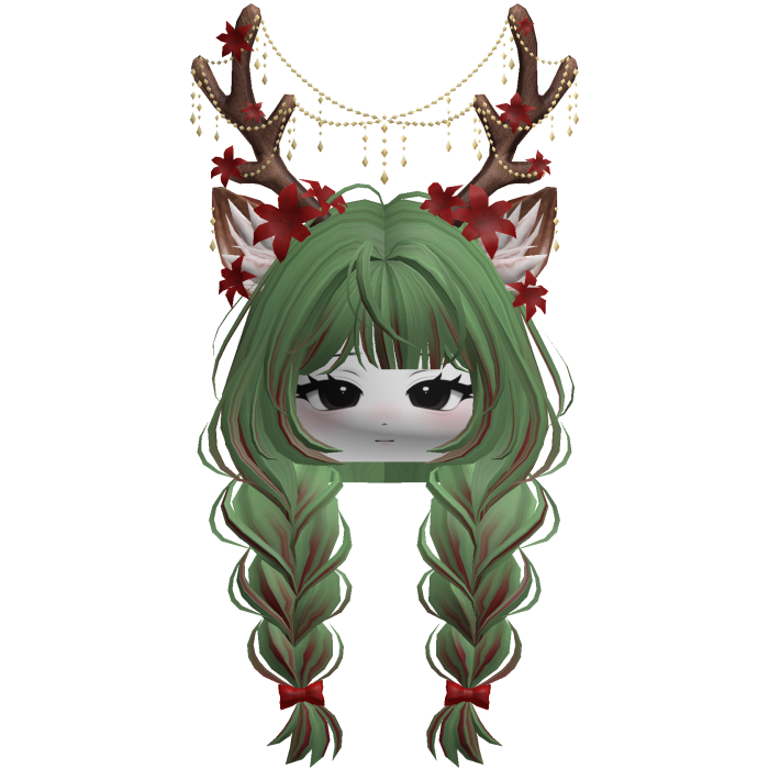 Ethereal Christmas Fairy Fawn Braids w/ Antlers