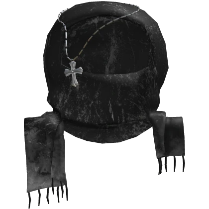 Black Y2k Chrome Hooded Scarf [R6] | Roblox Item - Rolimon's