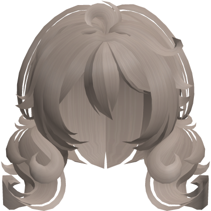 cute fluffy moe bob pigtails in milktea