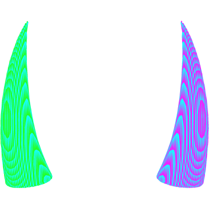 Animated Vaporwave Rainbow Horns