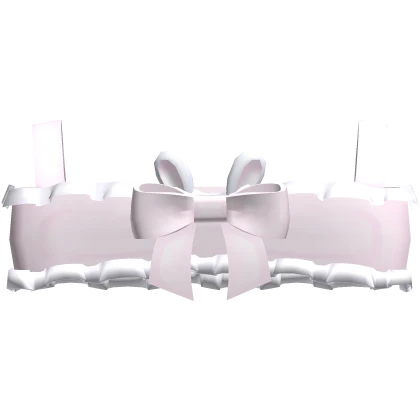 Cute Ruffled Bunny Bow Top in Pink Roblox item thumbnail
