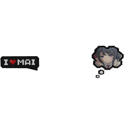  Mai Bunny Girl | I Love Text + Thinking Bubble 