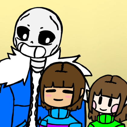 Sans, Frisk, and Chara (New art style.) Roblox decal