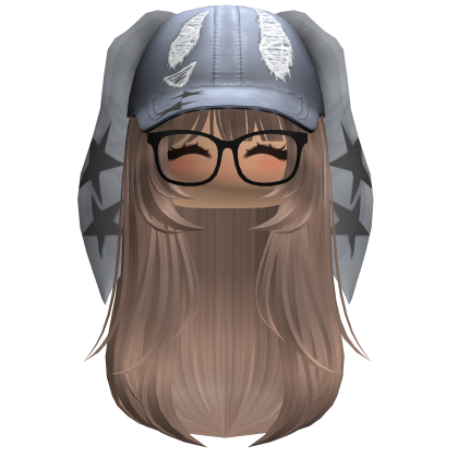 Bunny Hair W/ Blush Face & Glasses (Milktea Brown)