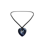 Blue jade heart necklace