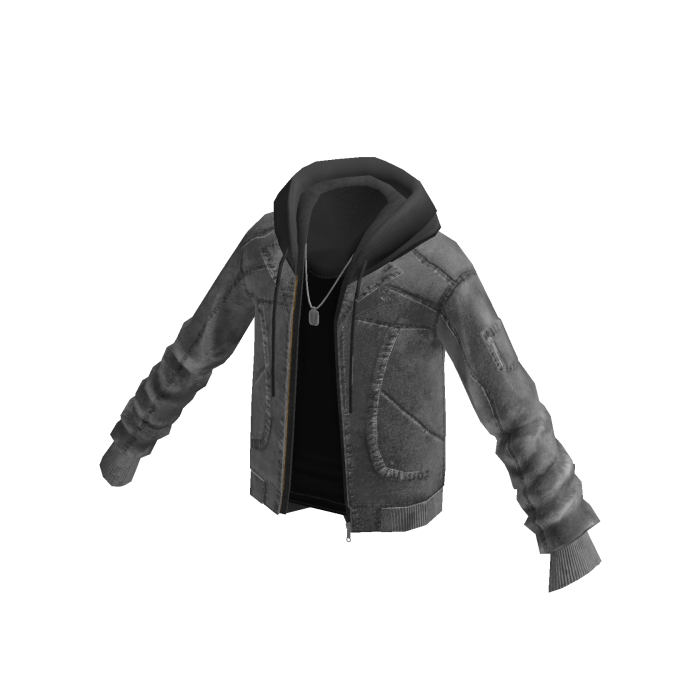 Fuzzy Zip-Up Hoodie (Dark Grey)