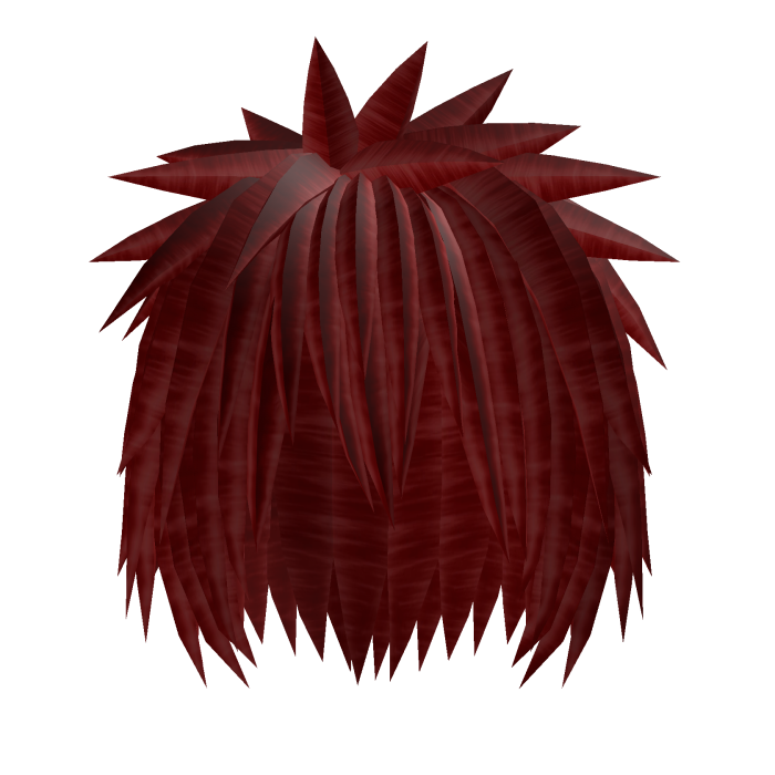 red emo quite spiky hair