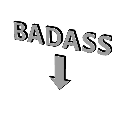 XL Badass Text