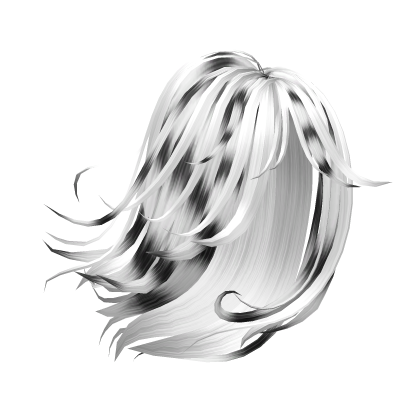 Emo Scene Windy Messy Raccoon Hair (White) Roblox item