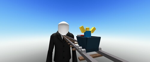 Cart ride into Slenderman!