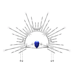Royal Sapphire Celestial Crown with Platinum Halo