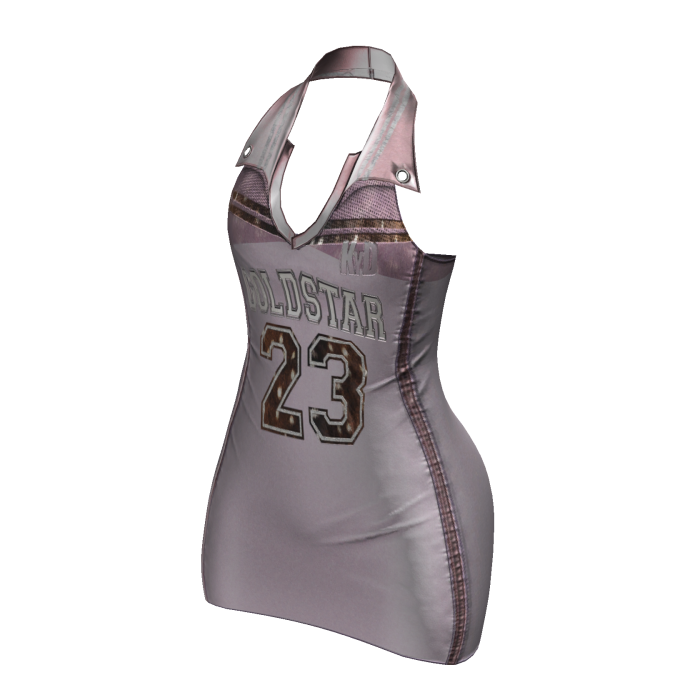 Fawn Sporty Stud Collar Jersey Dress (Goldstar)