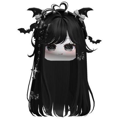 Vamp Straight  Hair w/Headband (Black)