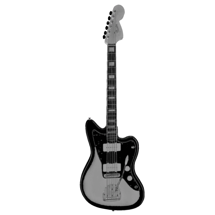 [STANDING] White Punk Electric Guitar