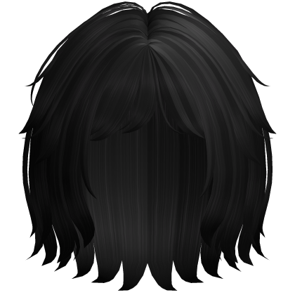 Soft Messy Bob w/ Curtain Bangs (Black)