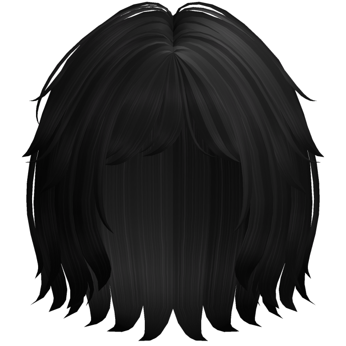 Soft Messy Bob w/ Curtain Bangs (Black)