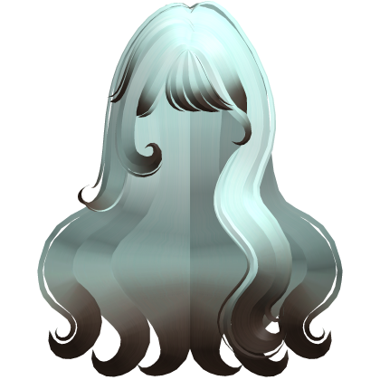 ♡ Cute Fluffy Wavy Hair w/ Bangs (ChocoMint Ombre) Roblox item
