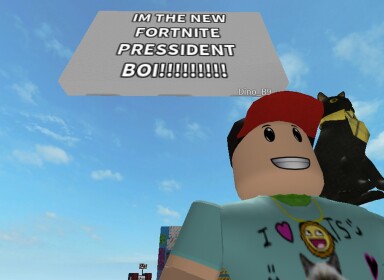 what if Dino_B9 took over fortnite and roblox and 