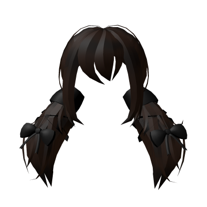 Brown Messy Emo Twintails Roblox item