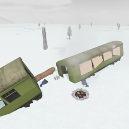 Survive in a Desolate Train Car