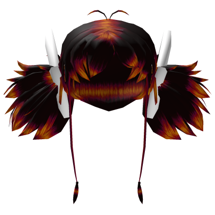 ★☆ Cute Star Puff Girl Hair ☆★ (Magma Red) Roblox item