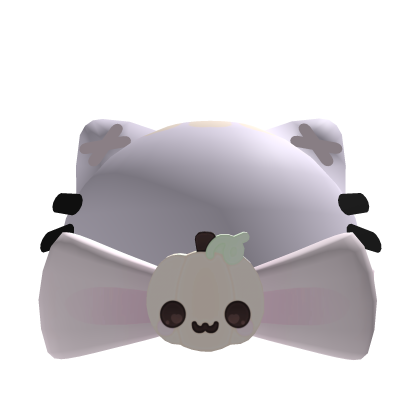 Cute Purple Halloween Beanie With Pumpkin And Bow Roblox item