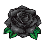 Black flowers.