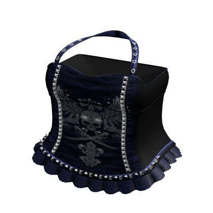 Emo Rhinestone Dress in Blue
