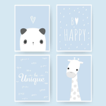 Panda and Giraffe