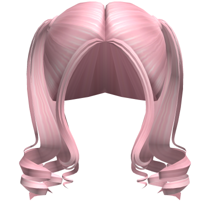 -',ৎ Curly Short Fairytale Pigtails in Pink