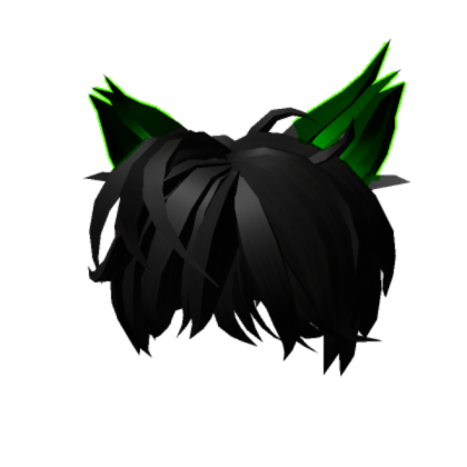 Green and black hair Roblox decal
