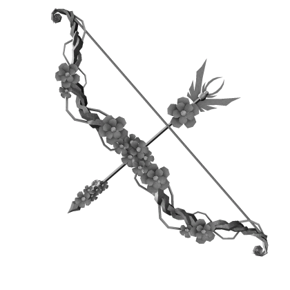 Silver Floral Bow  Roblox item