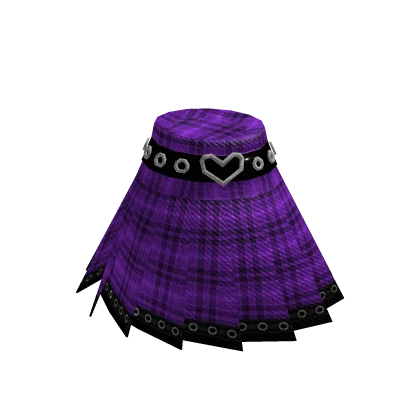 Violet Plaid Pleated Skirt Heart Belt Roblox Item Rolimon s