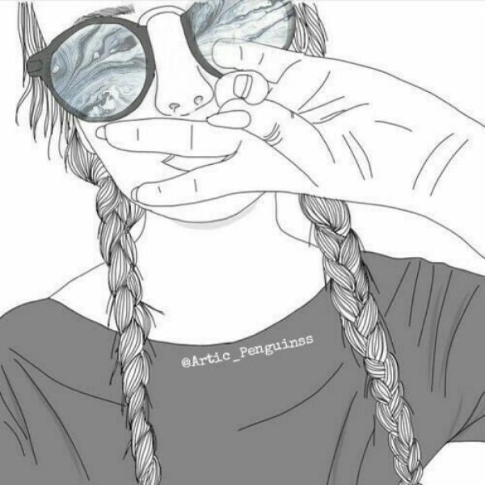 Black & White Drawing: Marble Glasses Roblox decal