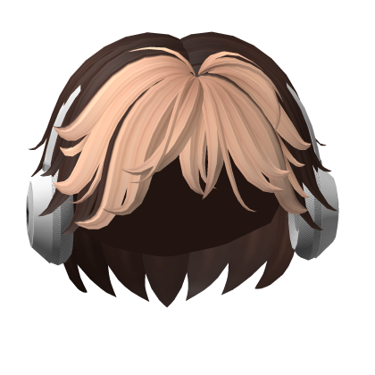 Cheap Fluffy Hair w/ Headphones (Brown to Blonde) Roblox item