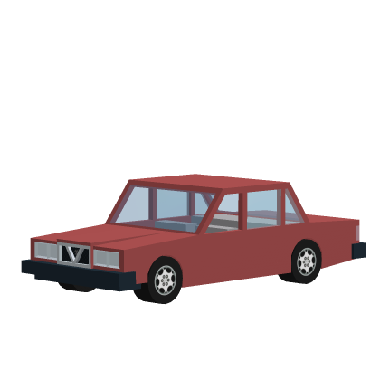 🚗 Low Poly Red Car Dusty Trip RP 